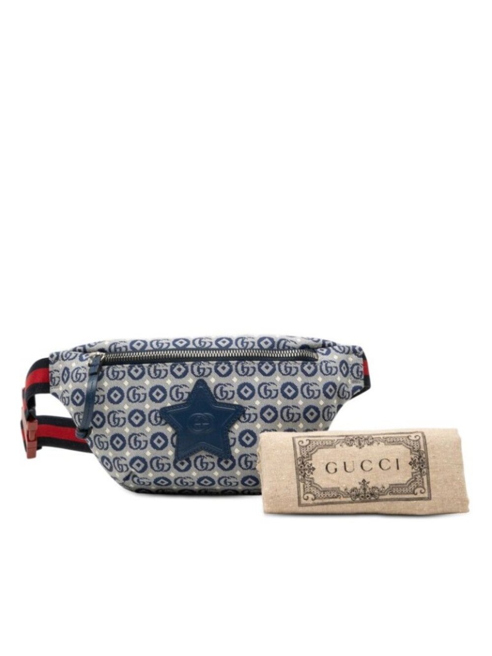 Gucci Children's GG Logo Belt Bag Kids Fabbd Navy Multicolor Canvas - Picture 7 of 7